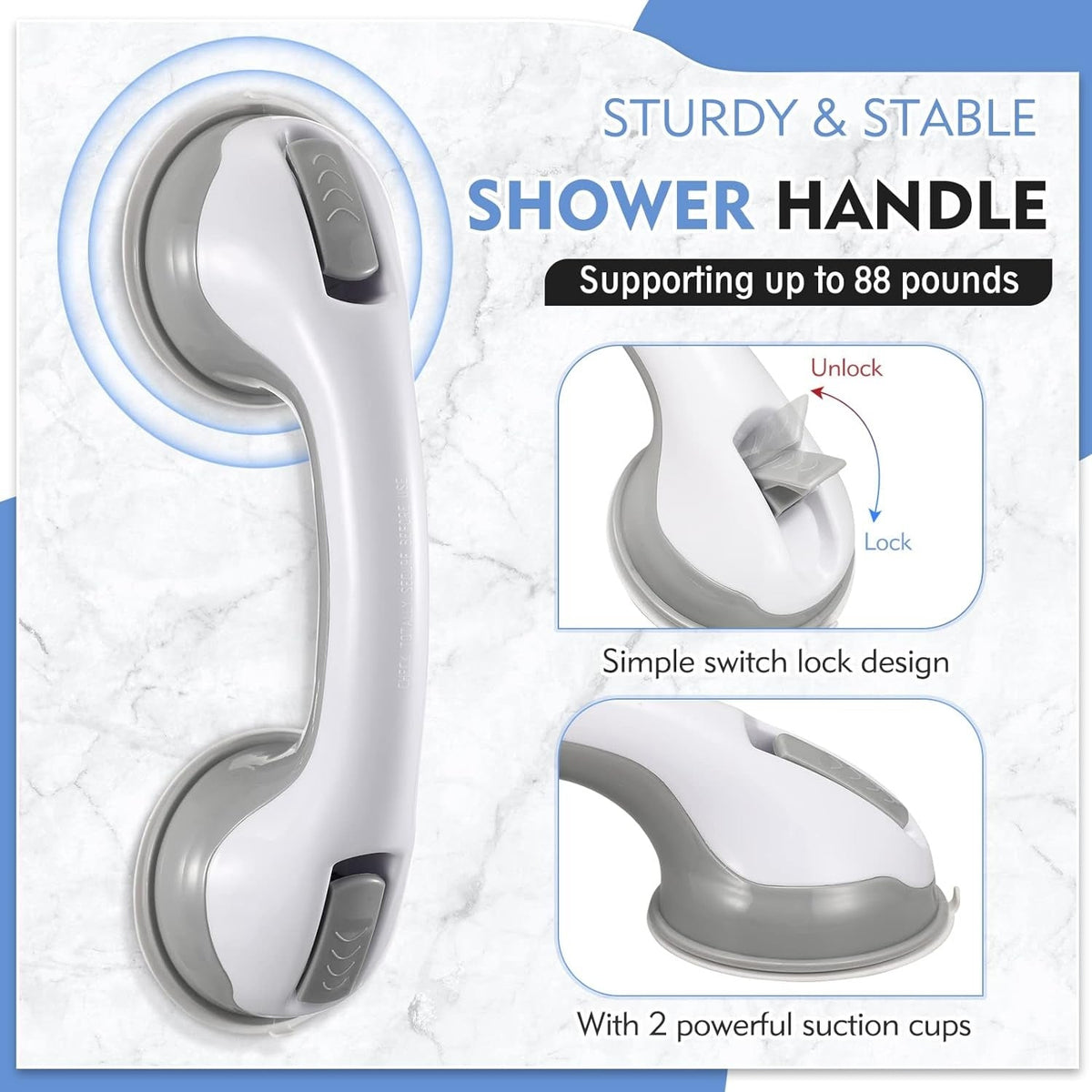 Suction Cup Bathroom Safety Grab Bar