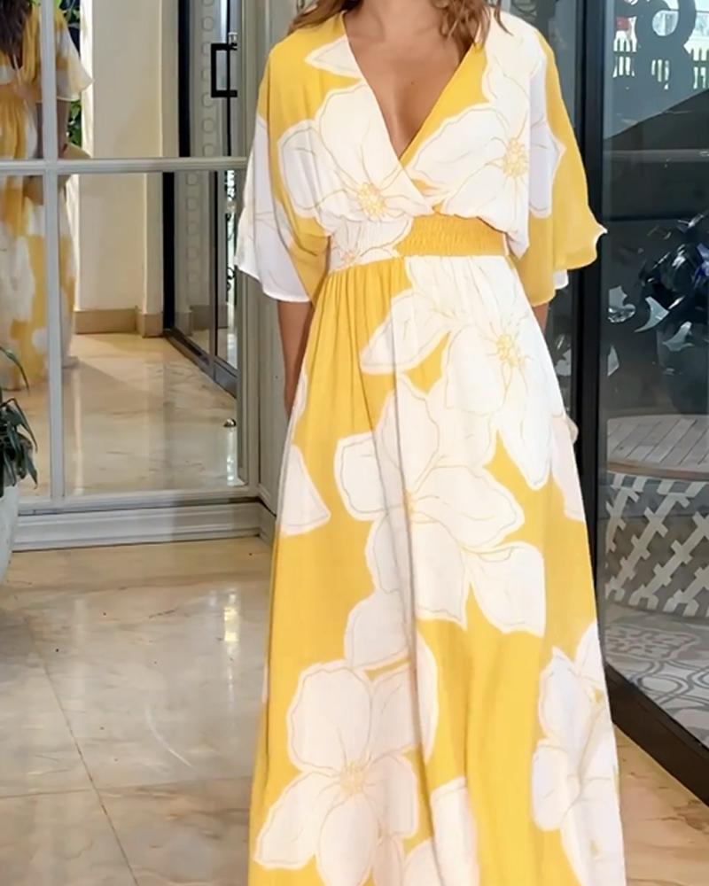 Floral midi dress, alternate view