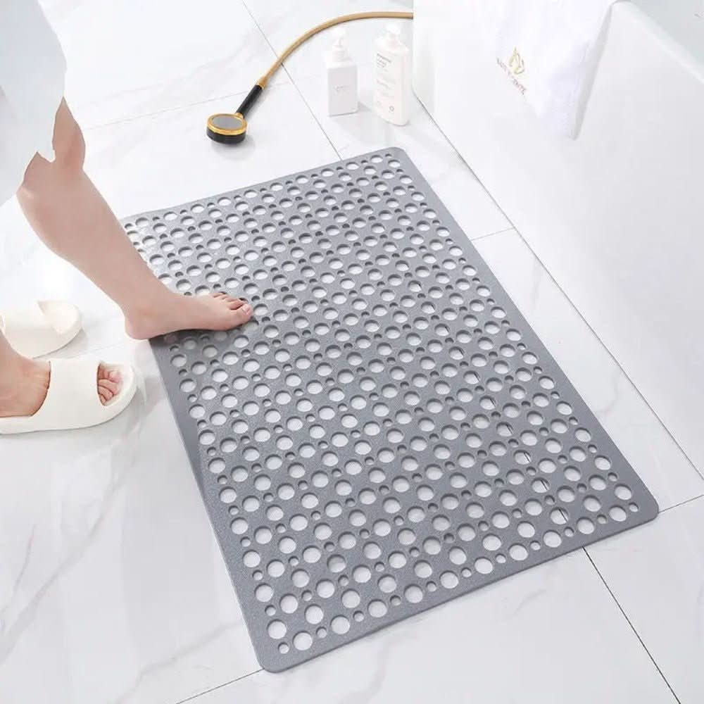 Anti-Slip Suction-Cup Shower Mat with Quick-Drain Holes