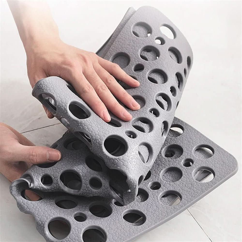 Anti-Slip Suction-Cup Shower Mat with Quick-Drain Holes