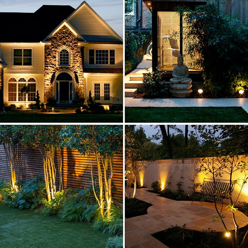 Solar-Powered Color Changing Garden Spotlight