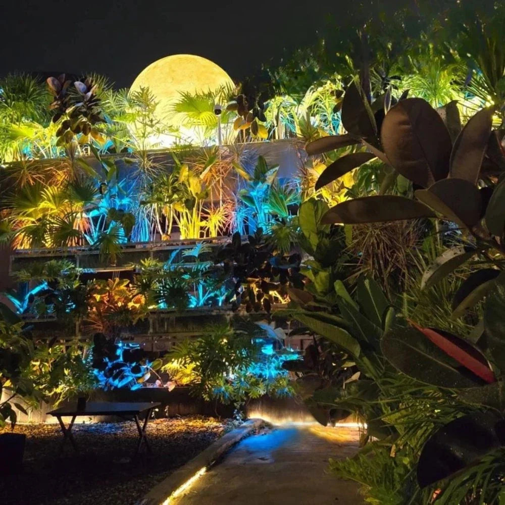 Moon Garden Solar, USB Rechargeable Light
