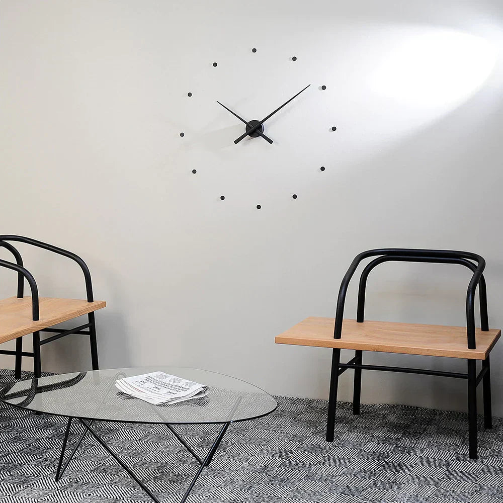 Contemporary Metal Wall Clock with Quartz Movement
