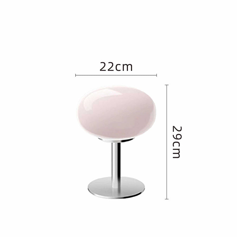 Retro Glass Table Lamp with Chrome Base, Italian-Inspired Design