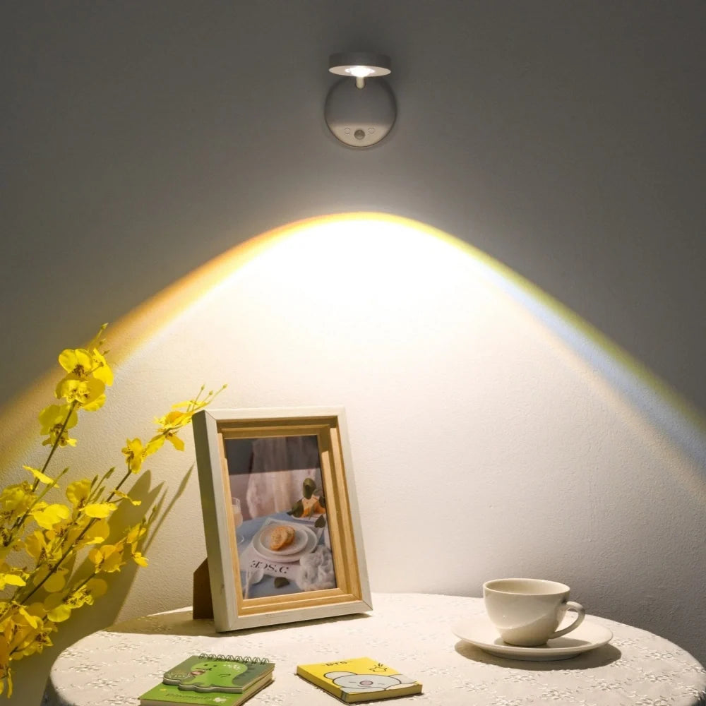 Rotating 360-Degree Motion-Sensor Spotlight