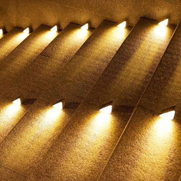 Solar-Powered Outdoor Stair and Deck Lights
