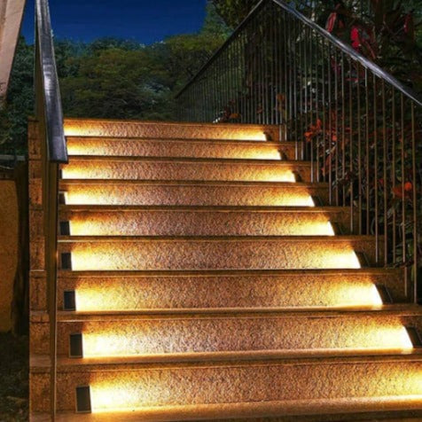 Solar-Powered Outdoor Stair and Deck Lights