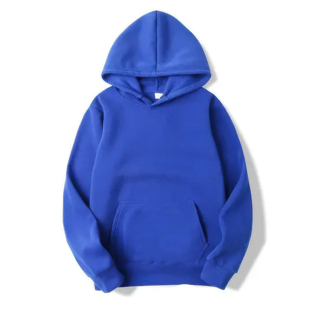 Women's drawstring pullover hoodie in blue