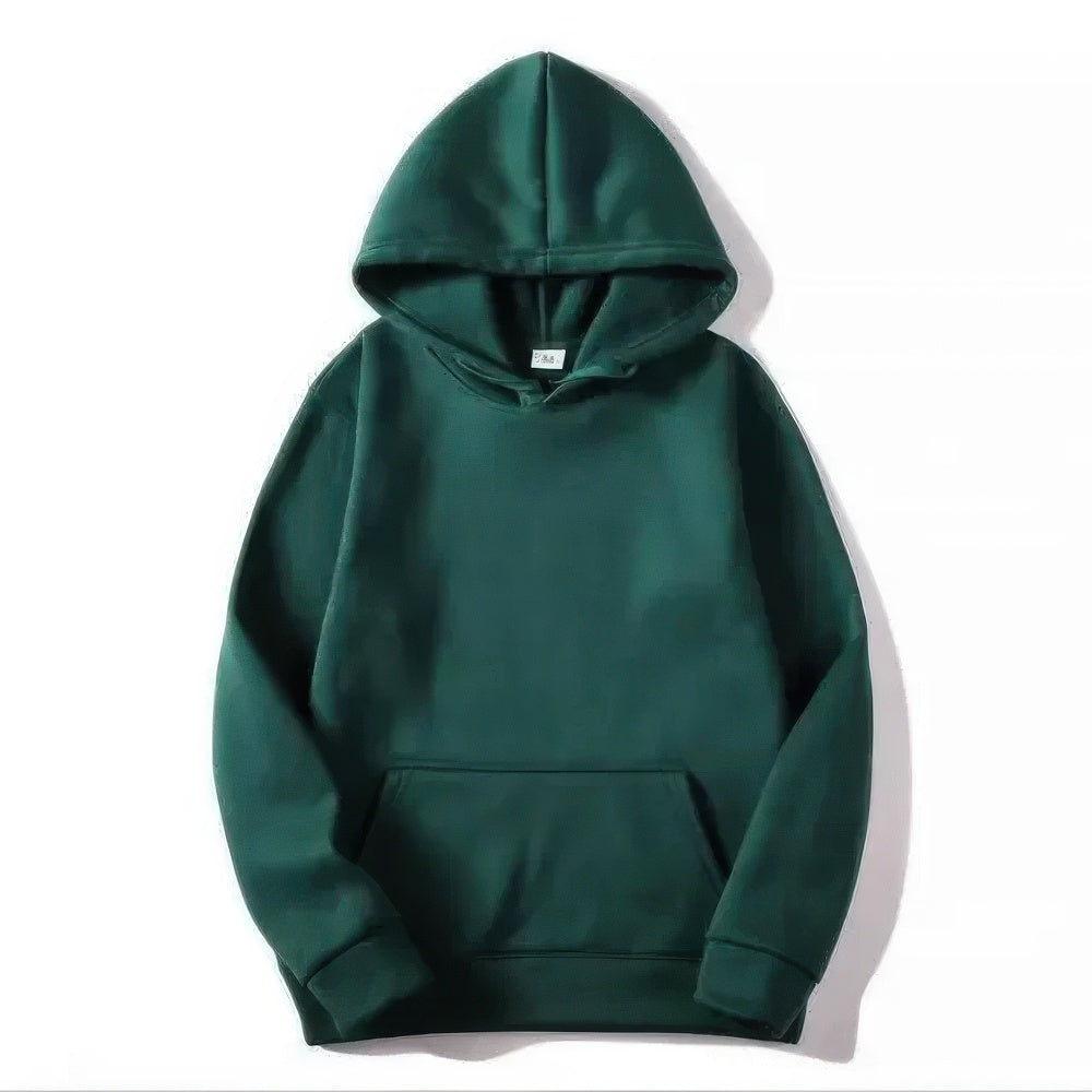 Women's drawstring pullover hoodie in green