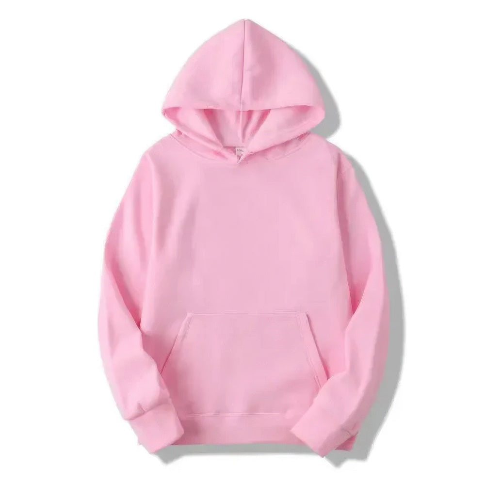Women's drawstring pullover hoodie in pink