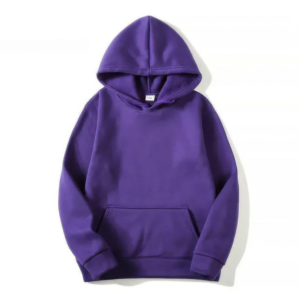Women's drawstring pullover hoodie in purple