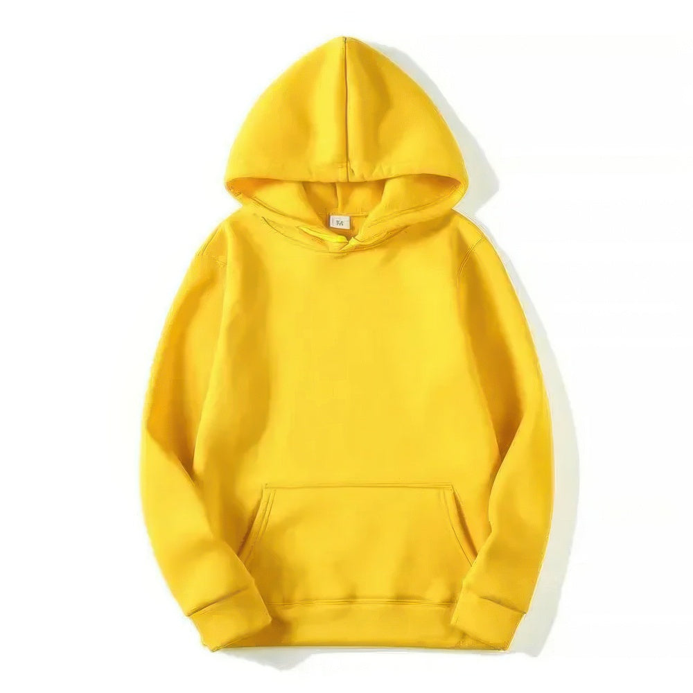 Women's drawstring pullover hoodie in yellow