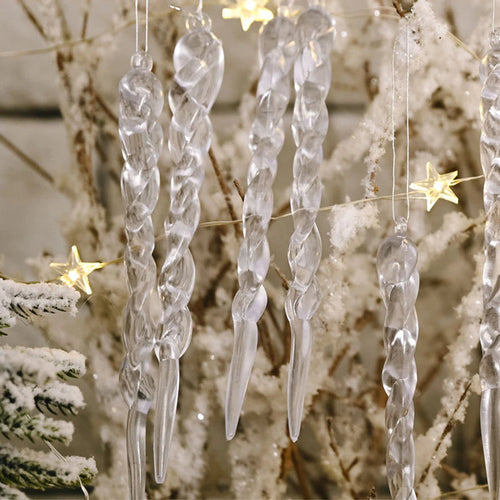 12-Piece Artificial Icicle Christmas Tree Decorations
