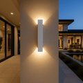 Cylindrical LED Wall Sconce, Modern Metal and Acrylic