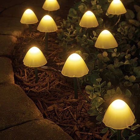 Whimsical Solar Mushroom Stake Lights