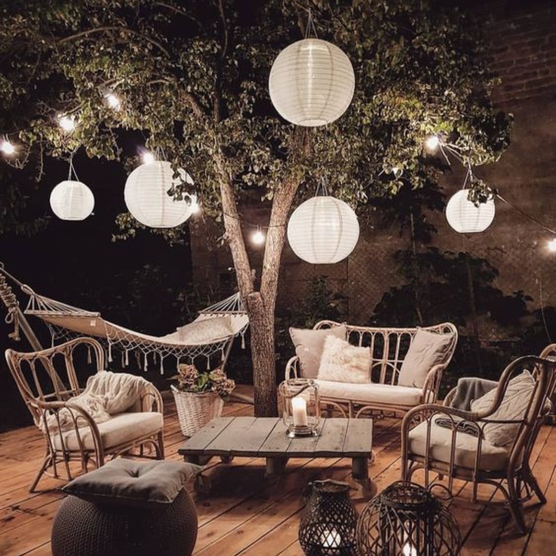 Solar-Charged Hanging Garden Lantern