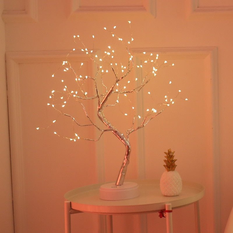 Copper Wire LED Tree Night Light