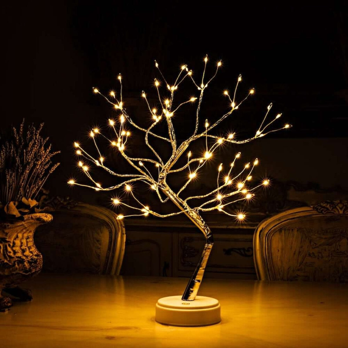 Copper Wire LED Tree Night Light