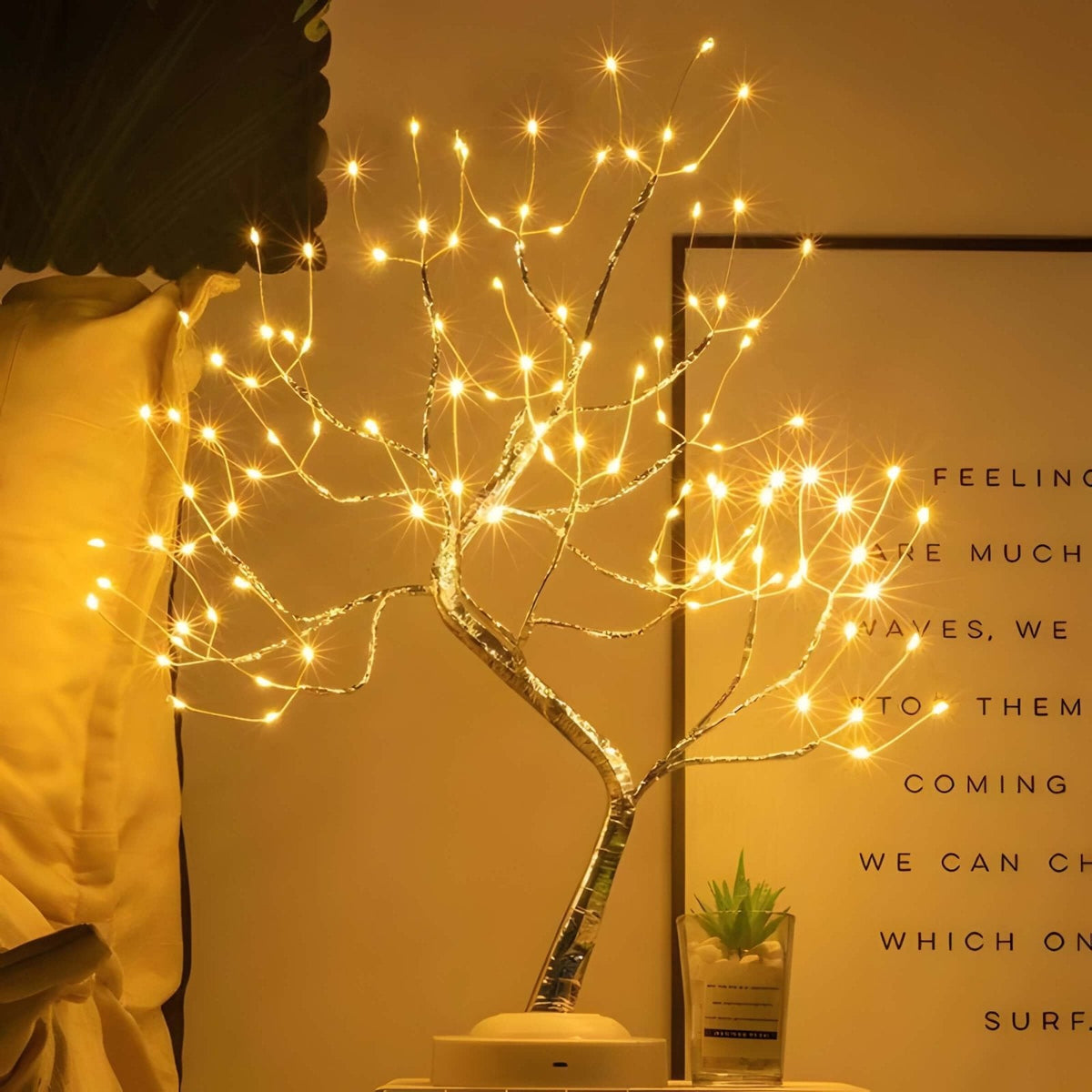 Copper Wire LED Tree Night Light