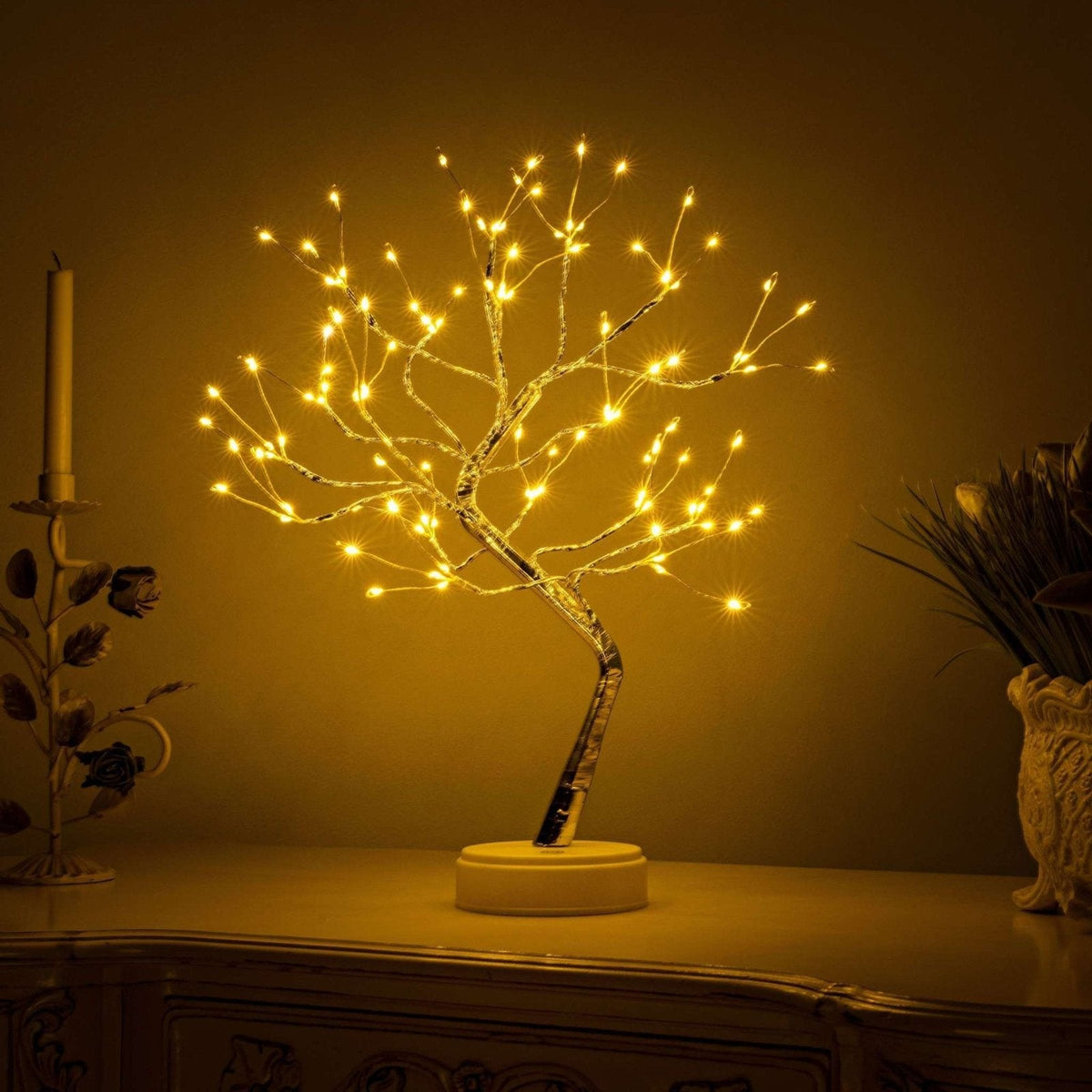 Copper Wire LED Tree Night Light