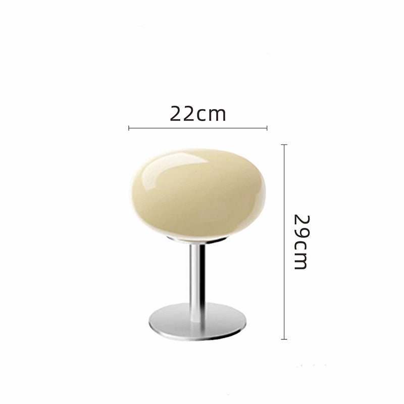 Retro Glass Table Lamp with Chrome Base, Italian-Inspired Design