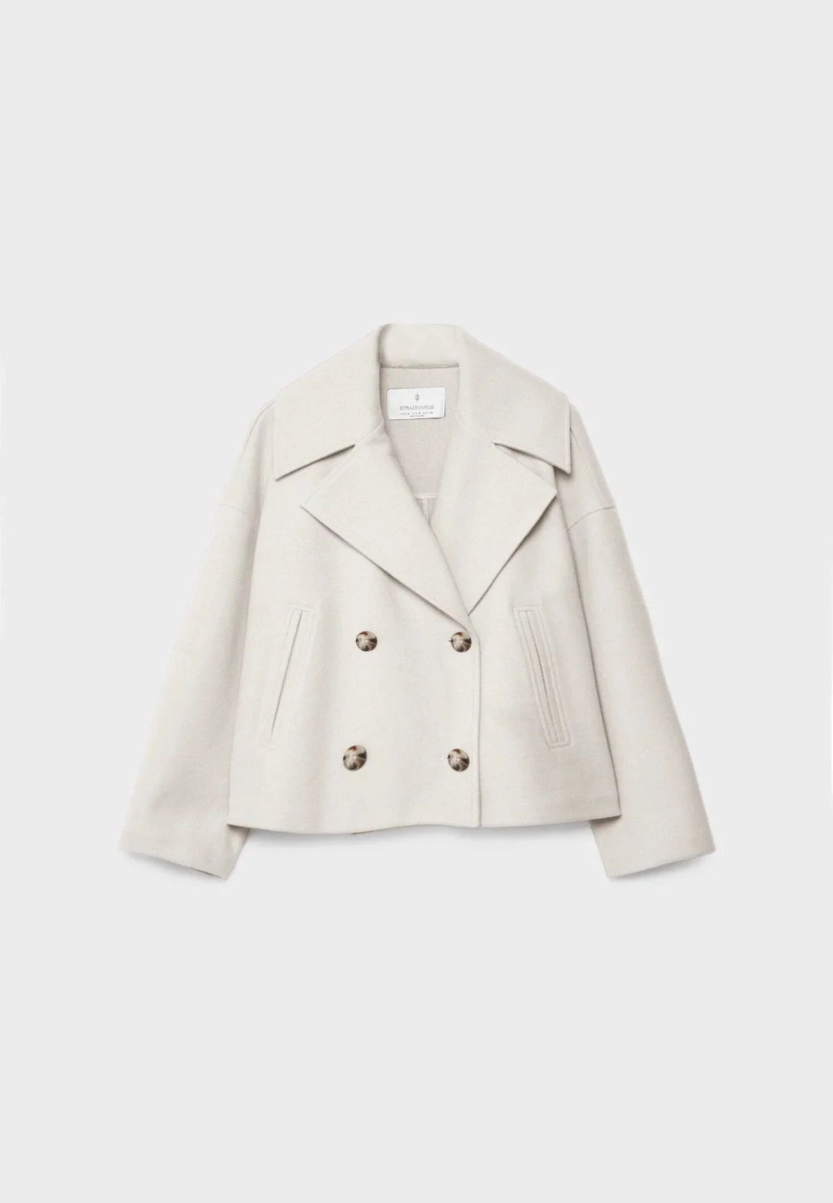 Tailored double-breasted jacket in white, alternate view