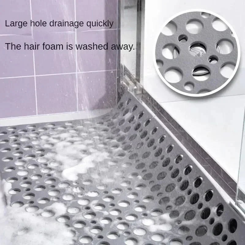 Anti-Slip Suction-Cup Shower Mat with Quick-Drain Holes